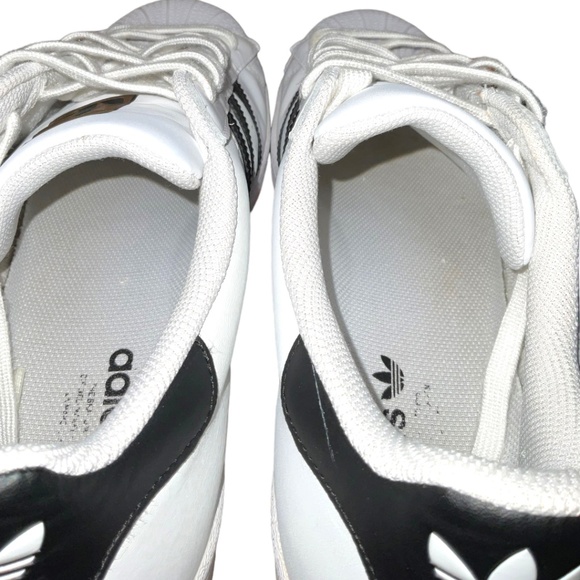 SOLD! Mens Adidas Superstar Leather Athletic Sneaker White Sz 11.5 (124164879) - Picture 5 of 10